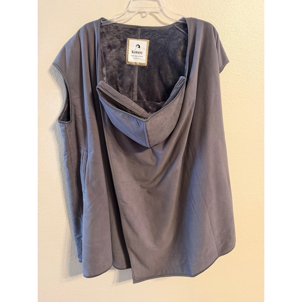 Konny Winter Cover Two Tone Gray Fleece Lined Babywearing Outerwear Vest